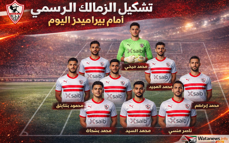 رسميًا.. تشكيل الزمالك أمام بيراميدز في قمة الجولة 20 بالدوري الممتاز